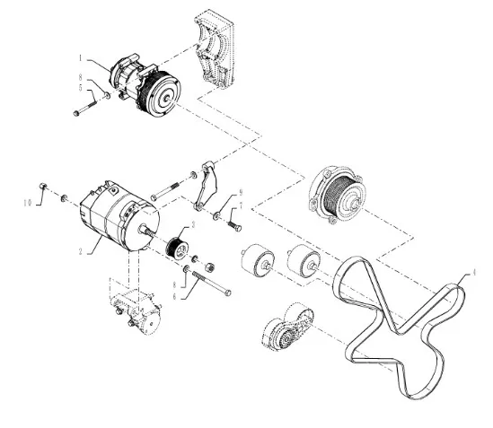 87592254 - Генератор 185А (без шкива) ДВС Cursor9/10/13 CX8, CR